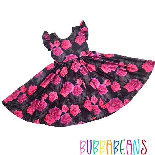 Midnight Roses Twirl Dress