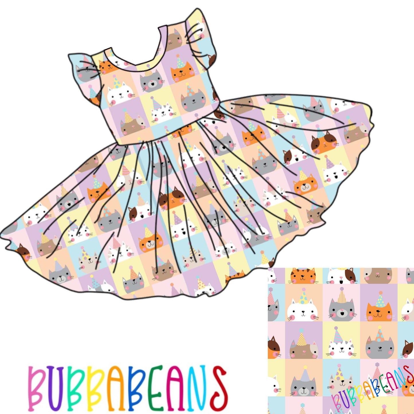 Party Kitties Twirl Dress