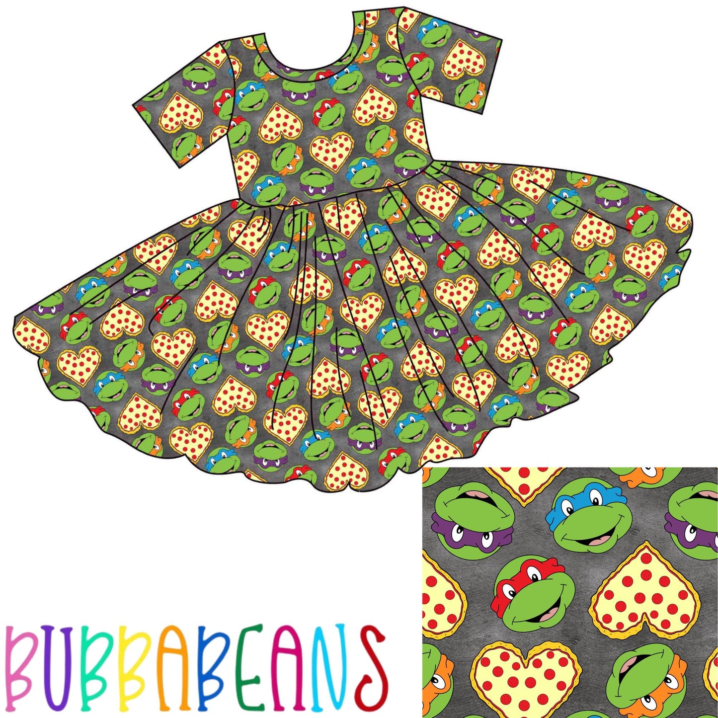 Turtle Power Twirl Dress