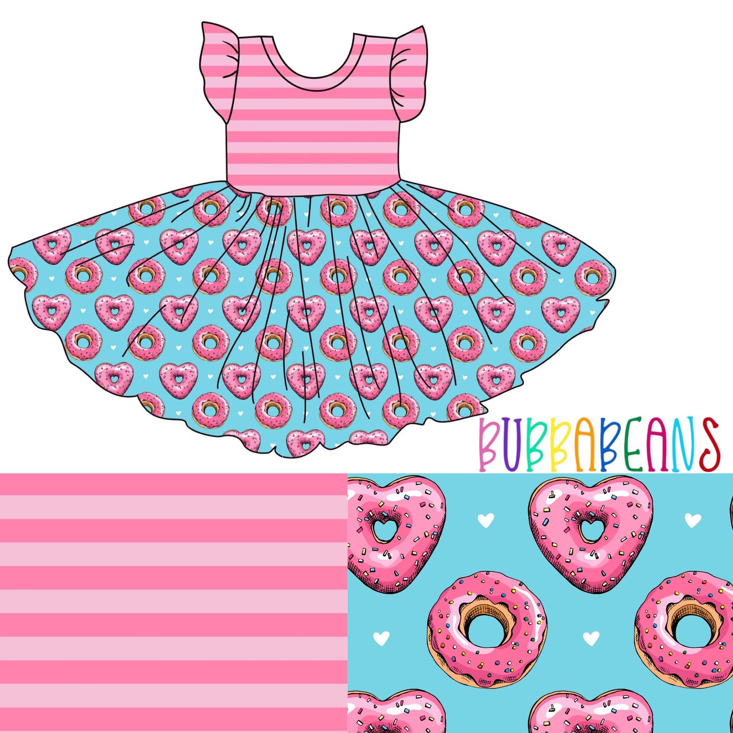 Donut Diva Flutter Sleeve Dress