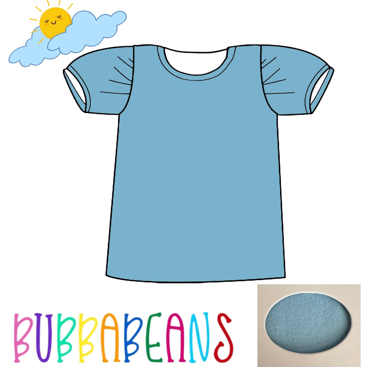 Blue Skies Puff Sleeve Tee