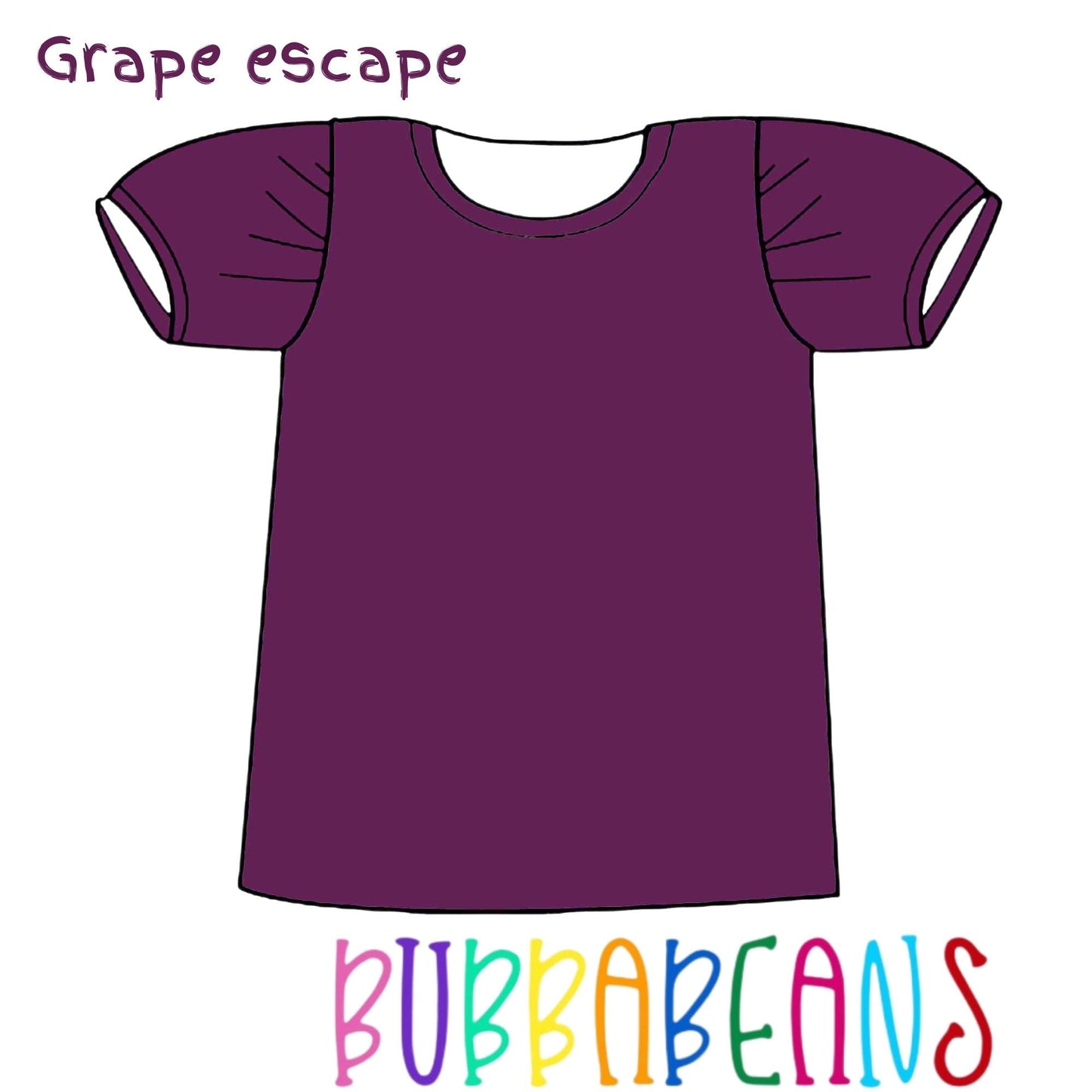 Grape Escape Puff Sleeve Tee