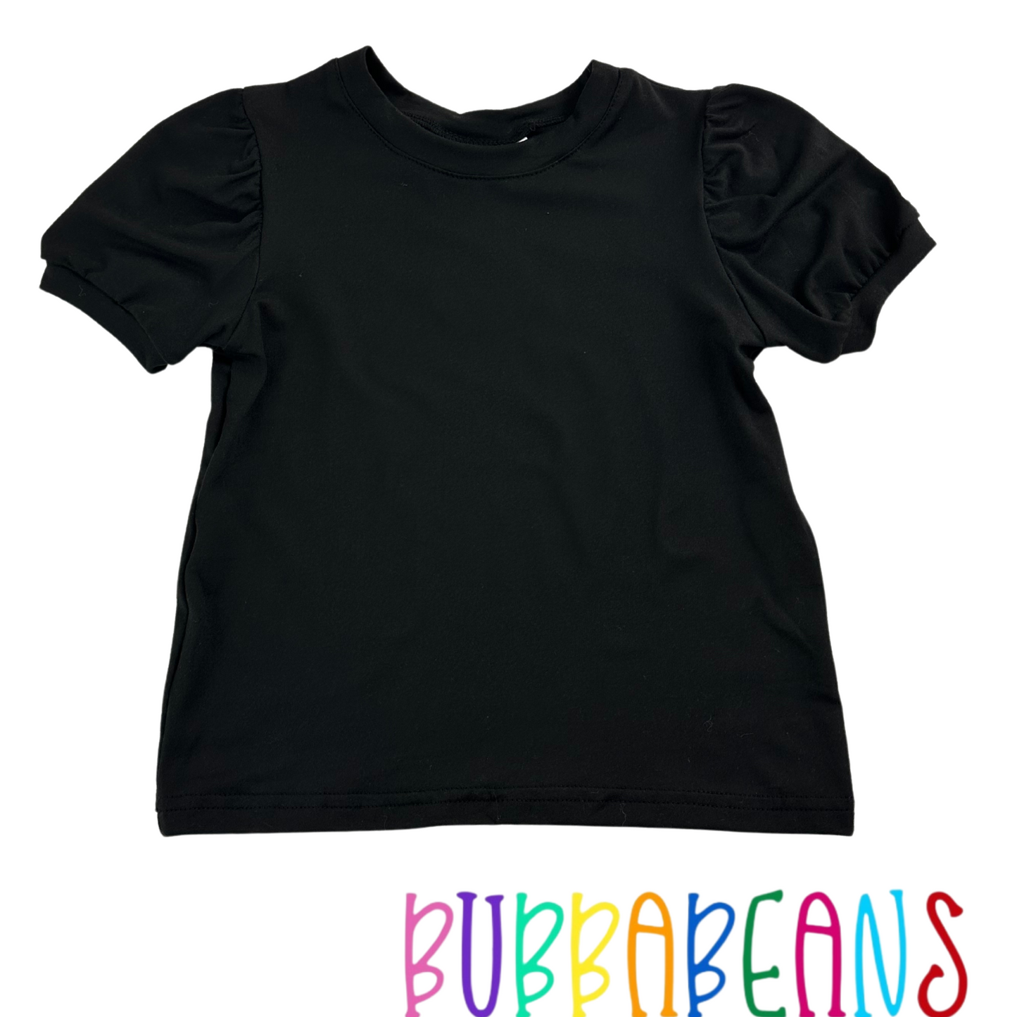 Onyx Puff Sleeve Tee