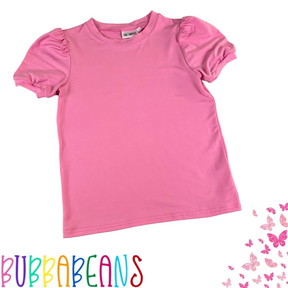 Pretty in Pink Puff Sleeve Tee